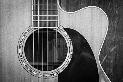 RawRock Horizontal Guitar Hanger Tilt and Display Your Guitar, Ukulele, Bass, Electric Guitar, Banjo at a Slanted Angle Sideways - Hang for easy access (Clear Finish) Clear Finish