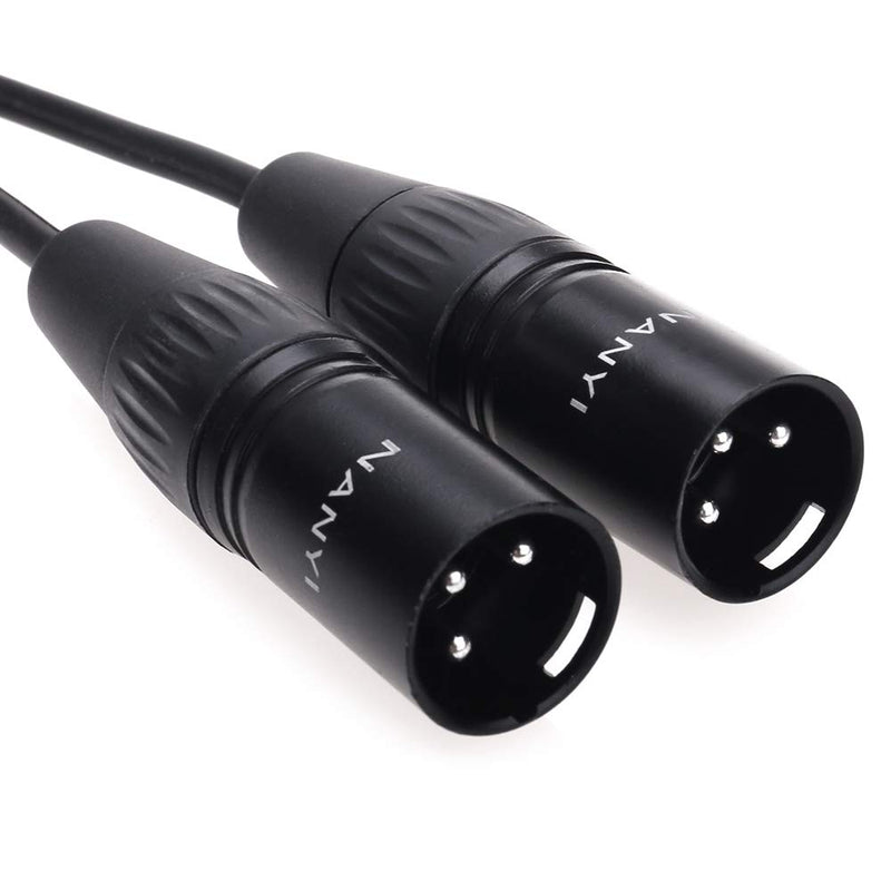 NANYI 6.35mm To 2XLR microphone splitter audio Cables, TRS Stereo Male to Dual XLR Male Interconnect Audio Microphone Cable Y Splitter Adapter Cable - 3Meters 6.35mm - 2 XLR Male - 3Meters