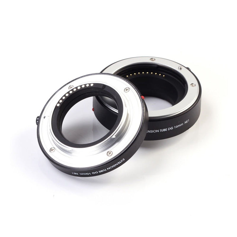 Fotga Electronic Autofocus Macro Extension Tube 10mm+16mm Set for Sony E-Mount A1 A7C A6600 A6500 A6400 A6300 A6000 A6100 A6600 A5100 A5000 NEX-C3 A7 A7R A7S II III IV A9 II Mirrorless Camera For Sony E mount Camera