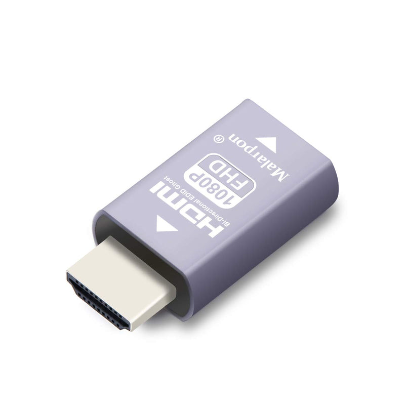 Hdmi Edid Emulator Passthrough 3rd Generrtion Aluminum fit Headlesskeep The EDID of The Monitor Active Switches and Extenders 1920x1080@59Hz 2P HDMI EDID 1080-2P