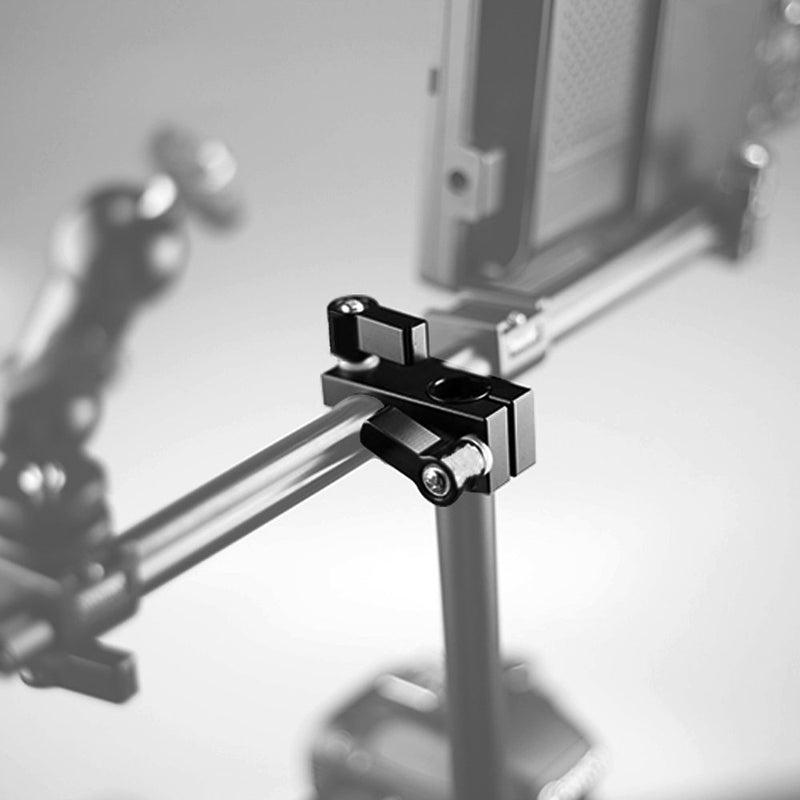 NICEYRIG 90 Degree 15mm Rod Clamp with Adjustable Screws for Camera Support System Shoulder Rig Tripod System, Pack of 2