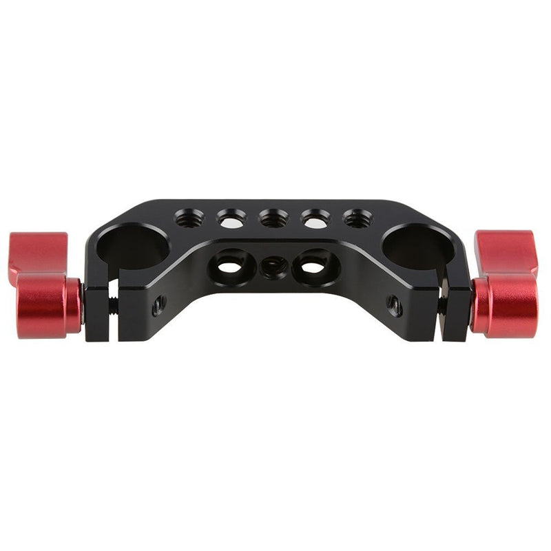 CAMVATE 15mm Rod Clamp with 1/4"-20 Thread for DLSR Camera Rig Cage Baseplate (Red)-2PCS