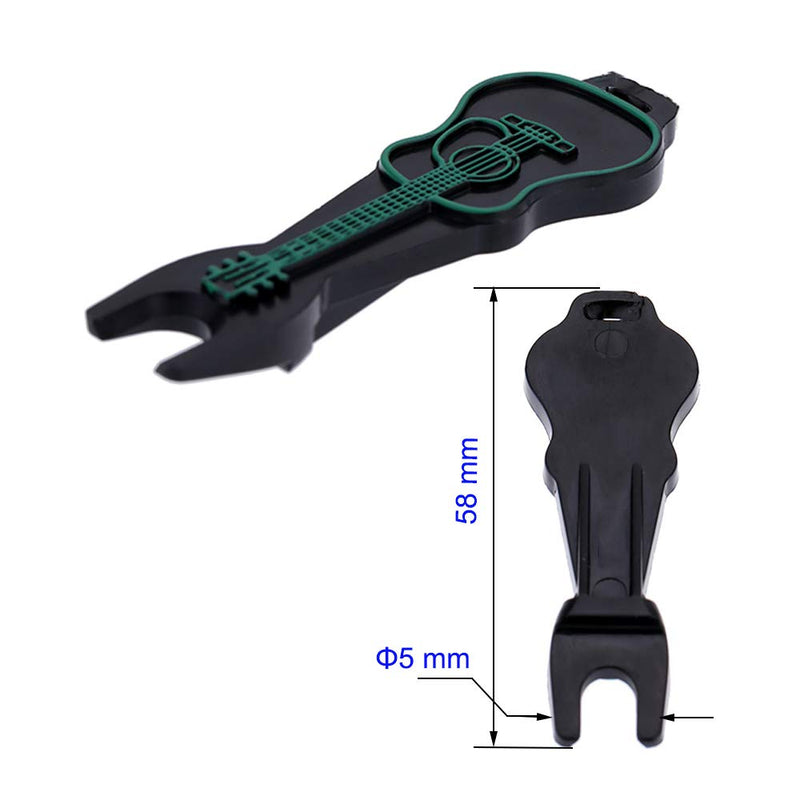 12pcs Acoustic Guitar Bridge Pins Pegs and 2 Set Saddle Nut with 1pc Bridge Pin Puller Remover, Ivory & Black-Jinlop Multi-function version