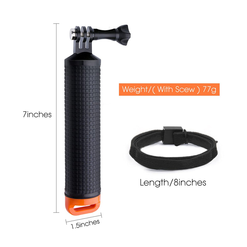 Luxebell Floating Hand Grip, Pole Mount for Gopro Hero 9 8 7 6 5 Max Session 4 3+, Handle Mount Accessories for AKASO EK7000 V50 Pro Brave 4 Dragon Crosstour Campark DJI OSMO Action Camera