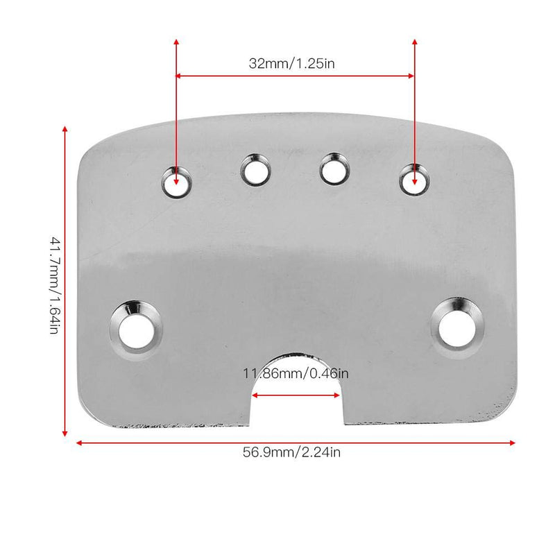 Guitar Tailpiece Metal 4 String Cigar Box Tailpiece Guitar Parts Chrome for Guitar Bass Musical Instrument