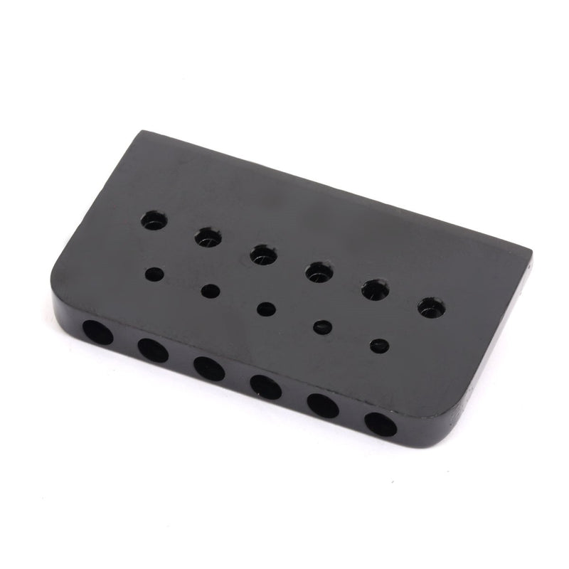 Musiclily Non-tremolo Electric Guitar Hardtail Bridge Saddle for 6 String Fender Strat Stratocaster Tele Telecaster Guitar Replacement, Black