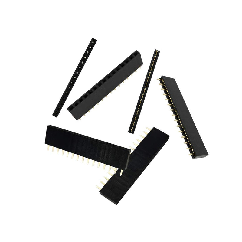 10 pcs. 15 Pin 2.54mm Pitch 15 Pin Female Single Row Straight Header Strip PH:8.5mm