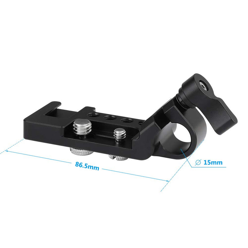 CAMVATE Multi-Function Extension Plate with 15mm Rod Clamp and Cold Shoe Mount