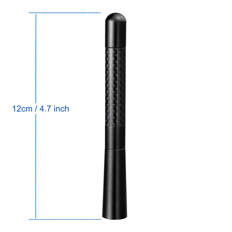 Bingfu Vehicle Roof Mount Antenna Mast 4.7 inch Carbon Fiber Car Antenna Replacement for Jeep Grand Cherokee Patriot Compass Liberty Cherokee Renegade Dodge Journey Avenger Nitro Dart Durango