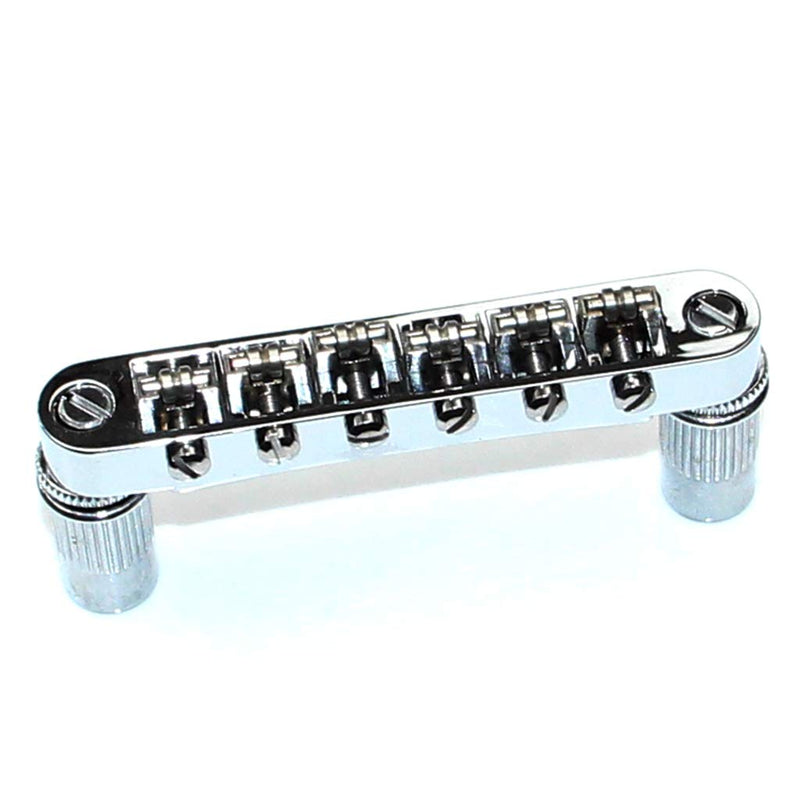 Roller Saddle Tune-O-Matic Bridge for Epiphone Les Paul SG Guitar w/ m8 threaded posts Chrome