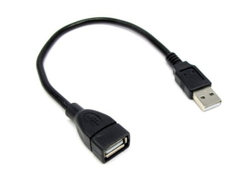 yueton Plastic USB LED Light Lamp Socket Spotlight Flashlight Emergency Light White Light Base with Bendable USB Extension Cord Cable for PC Computer, Laptop, Power Bank, Multipurpose Use (Black)