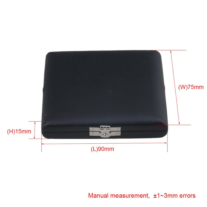 BQLZR Black PU Leather English Horn Reed Box Reed Case with Flannel Slot Inside for 6pcs English Horn Reeds