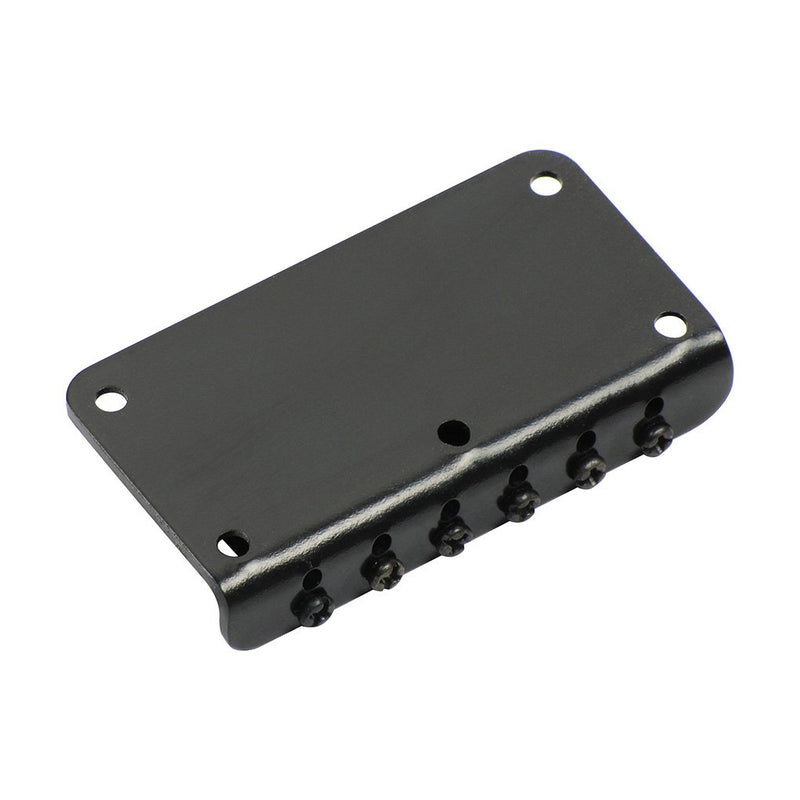 78MM Metal Fixed Hardtail Saddle Bridge Top Load Guitar Tailpiece for 6 String Fender Strat Tele Electric Guitar,Black Black