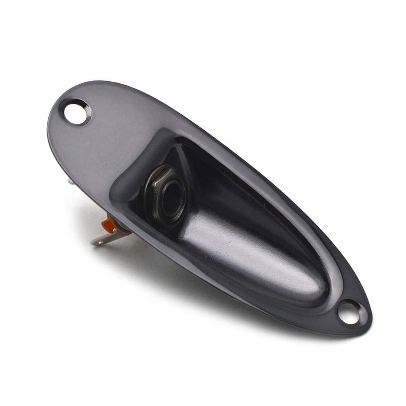 SAPHUE Guitar Input Jack Socket Plate Output Loaded Boat Style 1/4 Inch with Screws for Fender Stratocaster Strat St Mono Electric Guitar for Electric Guitar Replacement Parts