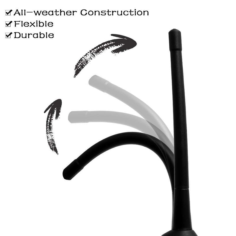 7 Inch Flexible Rubber Antenna Fits for Nissan 350z Rogue Pathfinder Versa Note Versa Sedan Cube Leaf Navara NP300 OEM: 28215-8H700/28215JG40B/282151FC0A/282158H700/CRCH-0035-TI.