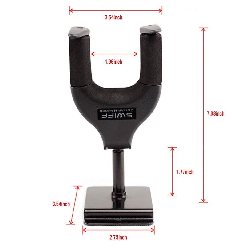 SWIFF Guitar Hanger Auto Lock Guitar Wall Hanger Wall Mount Hook Holder Stand for All String Instrument Like Electric Acoustic Guitar Bass, Banjo, Mandolin and More (Bend Base) Bend base