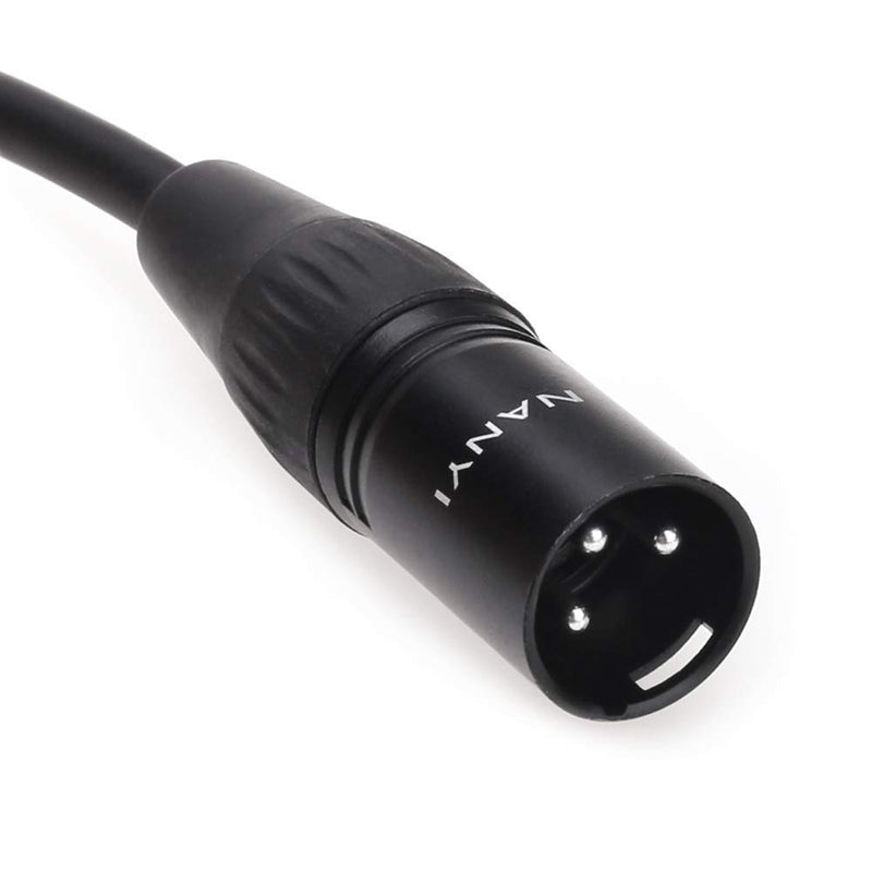 XLR Microphone Splitter Audio Cables NANYI XLR to XLR Patch Cables 3-Pin XLR Male to Male mic Cable DMX Cable Patch Cords with Oxygen-Free Copper, 1.5Meters XLR Male To Male -1.5 Meters