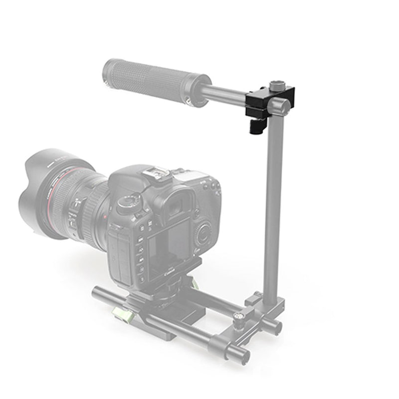 NICEYRIG 90 Degree 15mm Rod Clamp with Adjustable Screws for Camera Support System Shoulder Rig Tripod System, Pack of 2