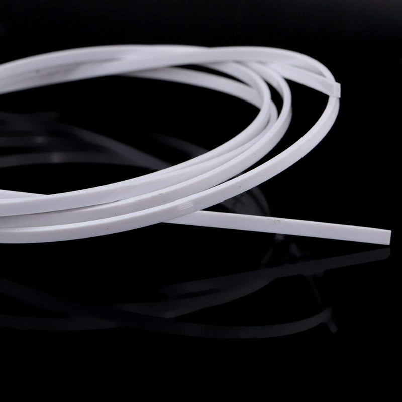 Musiclily 1650x3x1.5mm Plastic Binding Purfling Strip for Acoustic Classical Guitar, White