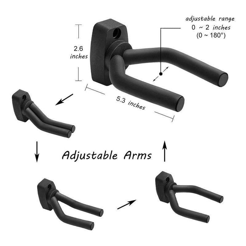 Viewm Guitar Wall Mount for Acoustic Electric Guitars Ukulele (4 Pack) 4 Pack