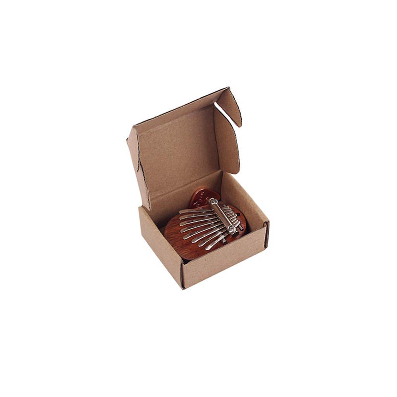 Alnicov 8 Key Mini Kalimba Wood Mahogany Finger Thumb Piano Musical Good Accessory Pendant Gift