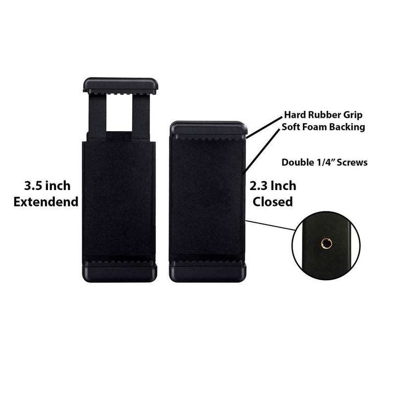 Acuvar 6.5” inch Flexible Tripod with Universal Mount for All Smartphones & an eCostConnection Microfiber Cloth