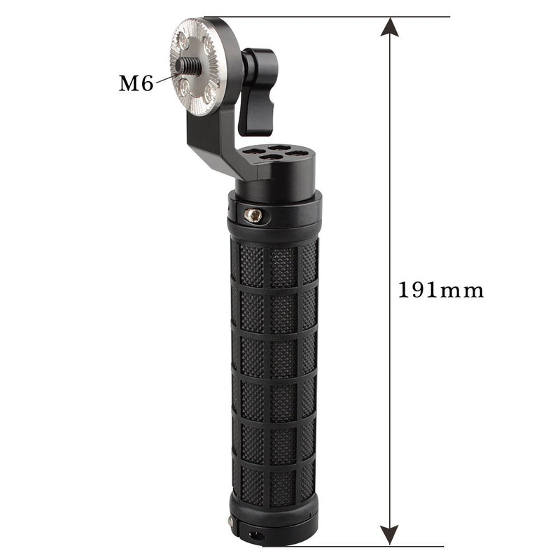 CAMVATE Aluminum Rosette Rubber Handle Grip for Rosette Standard Accessory(Black,M6 Thread,31.8 mm) Black