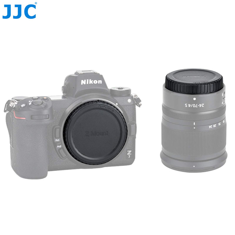 (2 Pack) JJC Z Mount Body Cap & Rear Lens Cap, for Nikon Z Camera Lens, Nikon Z-Mount Lense Rear Cap, Body Sensor Protective Caps, Compatible with Nikon Z Mirrorless Camera Z5 Z50 Z6 Z7 Z6 II Z7 II Caps 2 Packs