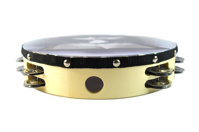 2-Pack 10" Dove Bible Tambourine Double Row Jingle Percussion Instrument Church