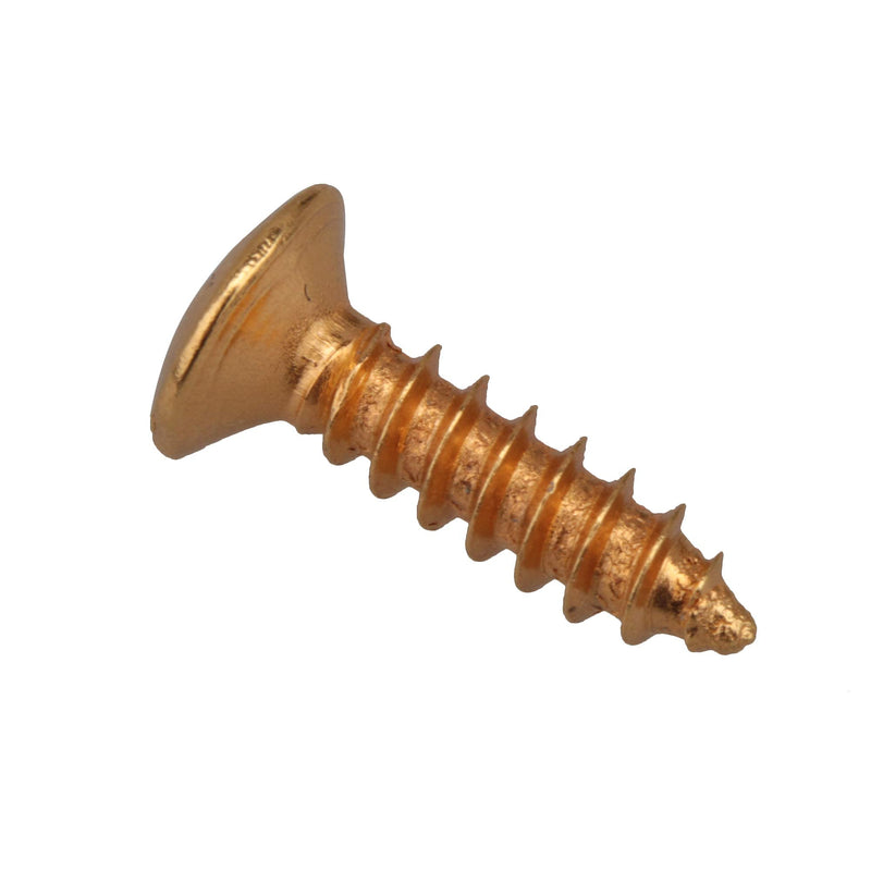 Yibuy Gold Electric Guitar Bass Jack Mounting Screws for Scratchplates Pickguard/Hard Set of 50