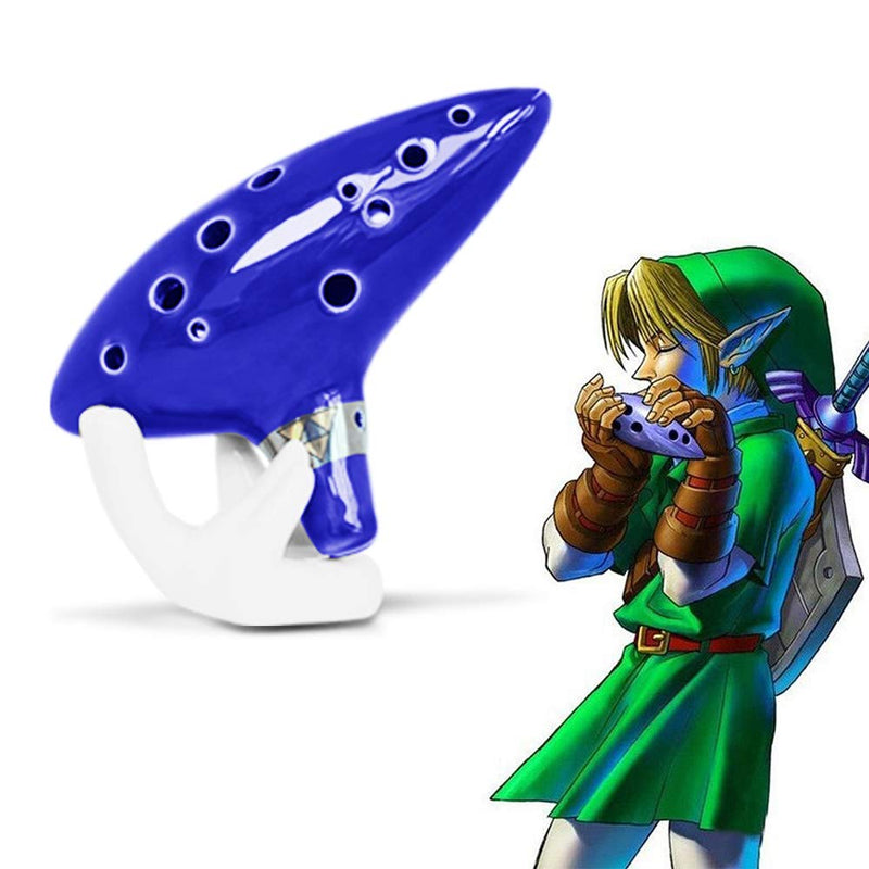 SENHAI Zelda Ocarina Instrument with Neck Strap Cord and Song Book (Songs From the Legend of Zelda), 12 Hole Alto C Zelda Ocarinas With Gift Box, Hand-shape Display Stand and Black Protective Bag