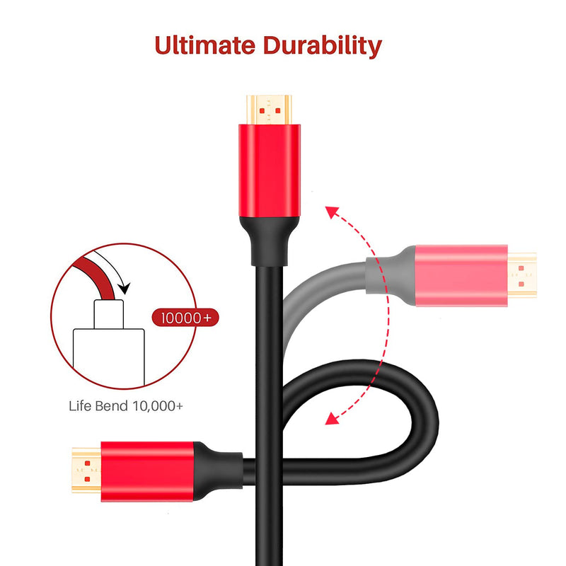 4K HDMI Cable 20ft, HDMI Cord (20 feet HDMI to HDMI, Top Series) Supports (4K@60HZ, 1080p FullHD, UHD, Ultra HD, 3D, High Speed with Ethernet, ARC, PS4, Xbox, HDTV) by XXONE