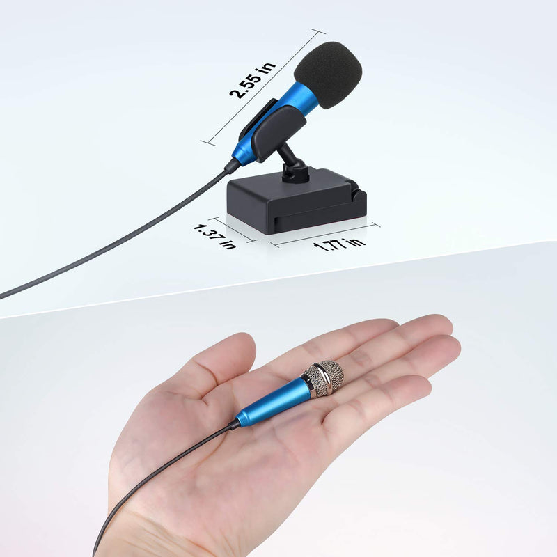 Uniwit Mini Portable Vocal/Instrument Microphone for Mobile Phone Laptop Notebook Apple iPhone Sumsung Android with Holder Clip - Blue