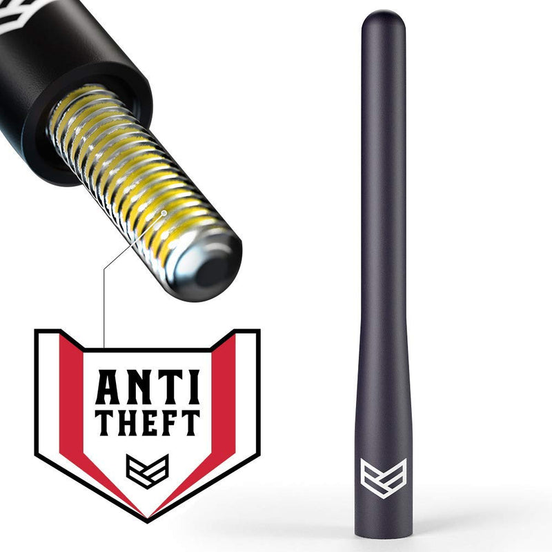 RONIN FACTORY Antenna fits Ford F150 F250 F350 Super Duty, Raptor & Dodge RAM Truck Short Antenna - Anti-Theft Design - 4 inch Long