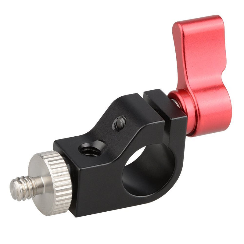CAMVATE 15mm Single Rod Clamp Articulating with 1/4"-20 Screw(Red, 2 Pieses)