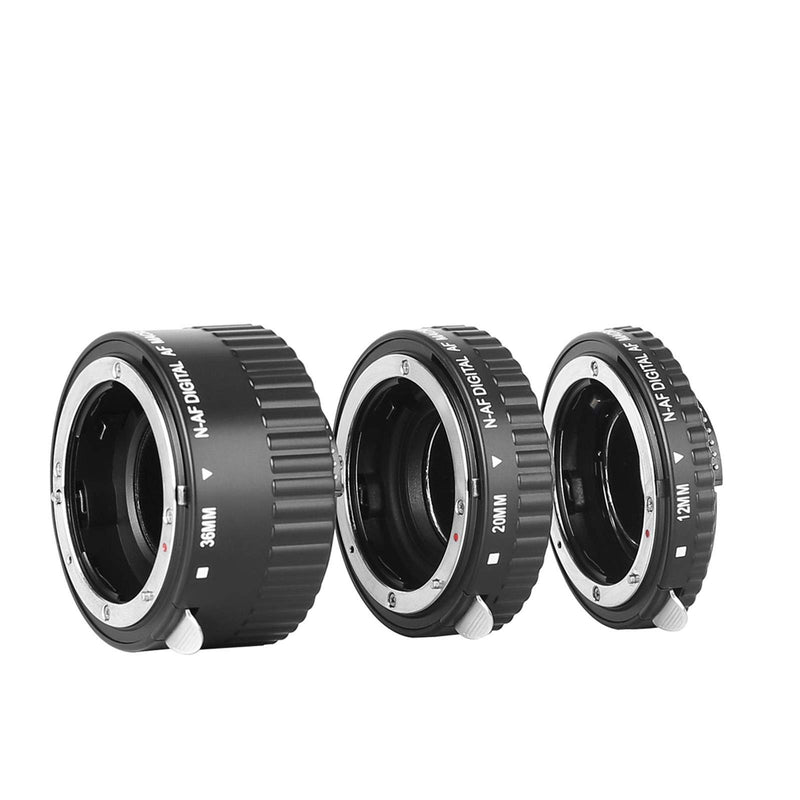 MEIKE MK-N-AF1-A Macro Electronic Mount Auto Foucs Macro Metal Extension Tube Adapter for Nikon DSLR Camera for D80 D90 D300 D300S D800 D3100 D3200 D3400 D5000 D5100 D5200 D7000 D7100 (No Meike Logo) ZN-MK-N-AF1-A