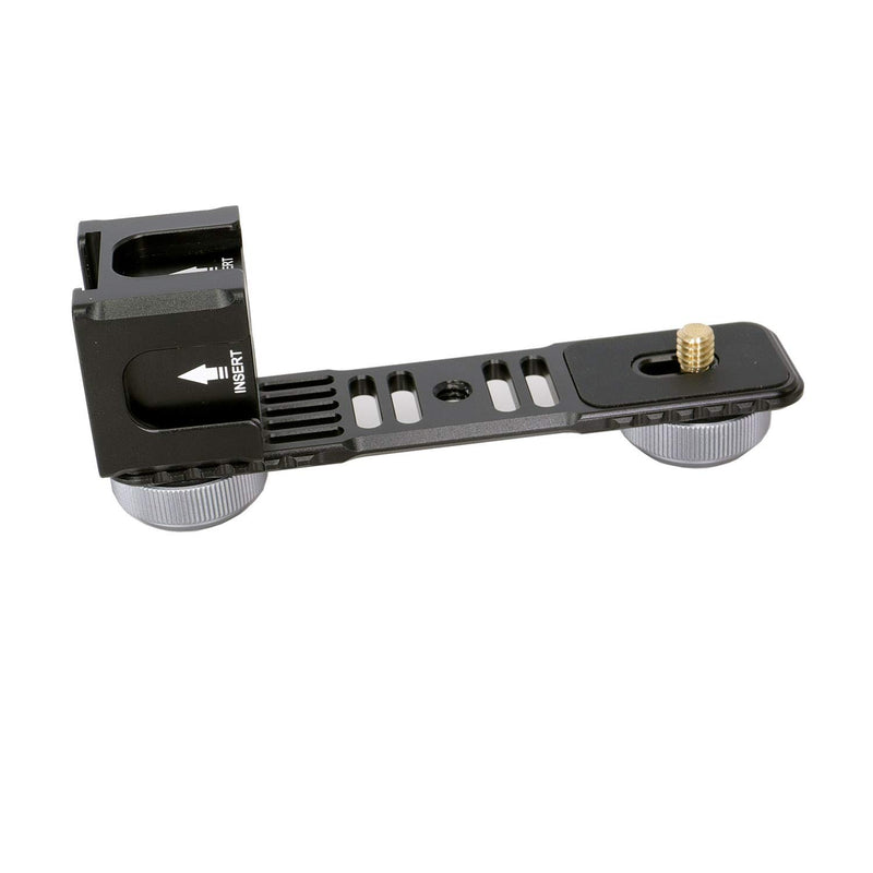 koolehaoda 4-Cold Shoe Mount Gimbal Extension Bracket, Universal Mic Stand and Light Mount Plate Adapter for 3Axis Gimbal with 1/4'' Threads for LED/Mic Mounting