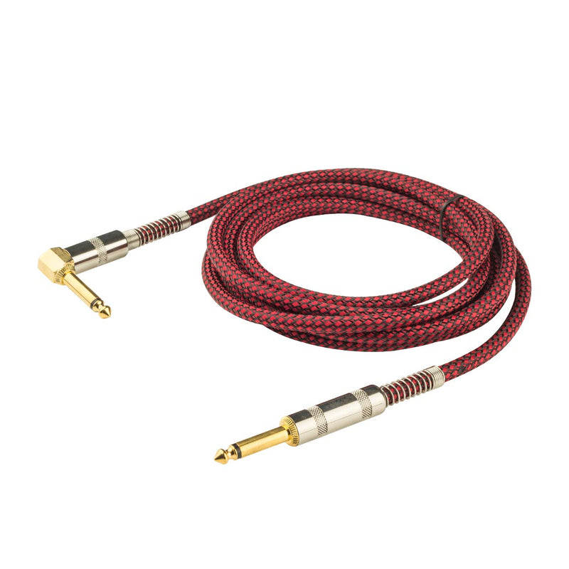 COLICOLY Guitar Cable 1/4 inch Straight to Right Angle Bass Instrument Cord- 3M