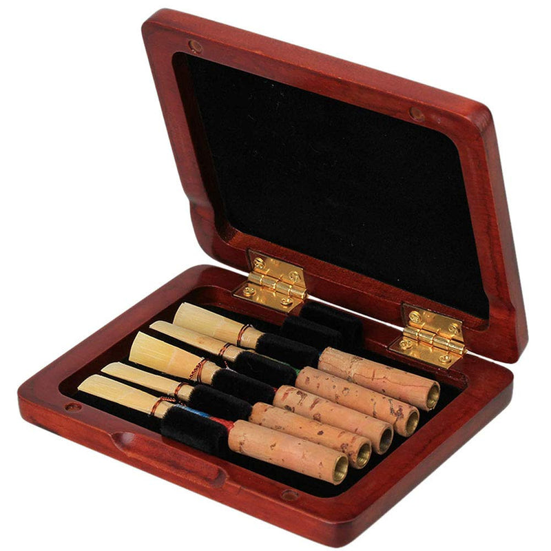 Jiayouy Maroon Oboe Reed Case Storage Holds 6 Oboe Reeds Flannel Mats Inside