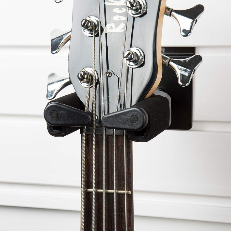 SWIFF Guitar Hanger Auto Lock Guitar Wall Hanger Wall Mount Hook Holder Stand for All String Instrument Like Electric Acoustic Guitar Bass, Banjo, Mandolin and More (Bend Base) Bend base