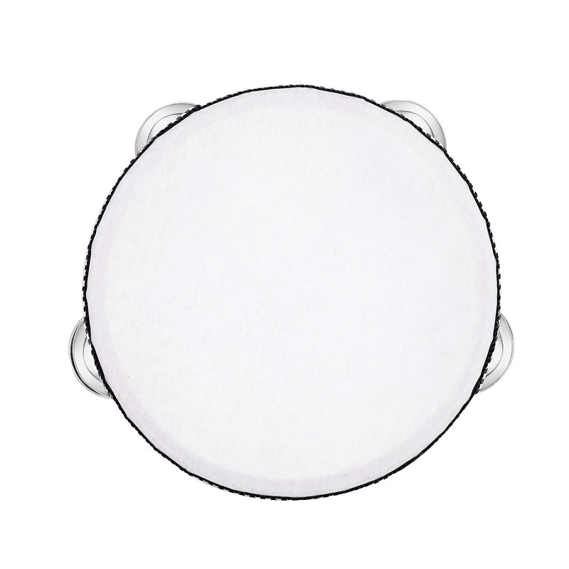 Hand Held Tambourine Drum 6 inch Bell Birch Metal Jingles Percussion Gift Musical Educational Drum Instrument for KTV Party Kids Games (6 inch)