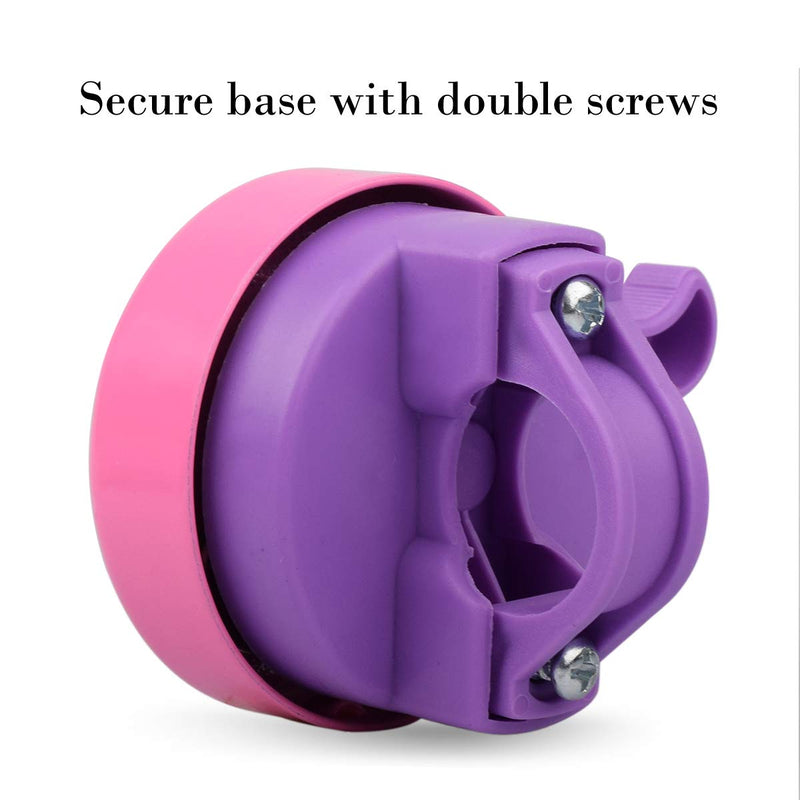 U-LIAN Kids Purple Streamers and Bike Bell for Girls-1 Pack Flower Bicycle Bell with 2 Pack Handlebar Streamers Scooter Tassels for Children's Bike Accessories A-Pink Bell+Shiny Pink Tassels
