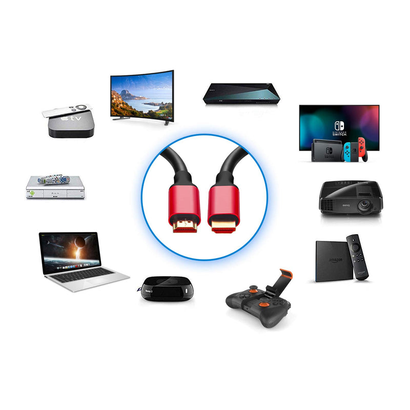 4K HDMI Cable 20ft, HDMI Cord (20 feet HDMI to HDMI, Top Series) Supports (4K@60HZ, 1080p FullHD, UHD, Ultra HD, 3D, High Speed with Ethernet, ARC, PS4, Xbox, HDTV) by XXONE