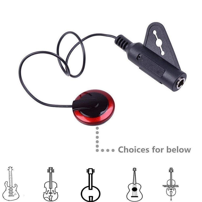 Imelod Contact Microphone Piezo Pickup Violin Microphone Pickup Cello Banjo Ukulele Mandolin Guitar Microphone Pickup