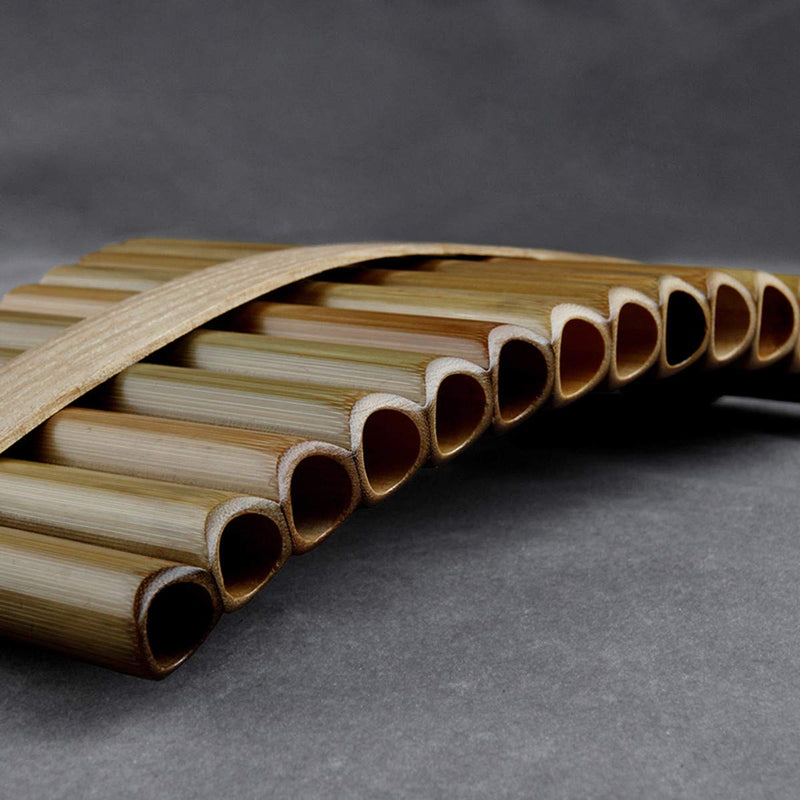 15 Pipes Pan Flute G Key Chinese Traditional Musical Instrument Pan Pipes Woodwind Instrument (15 right) 15 right