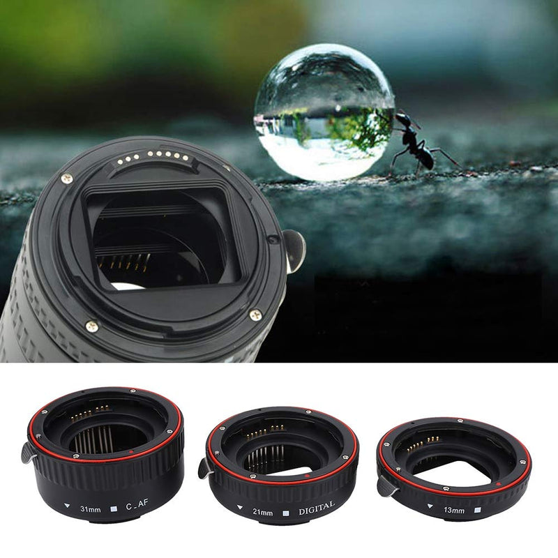 DAUERHAFT Auto Focusing Lens Adapter, Macro Extension Tube, Lightweight Sturdy Durable Camera Accessory, for Canon EOS EF Moun and Photography Lovers,