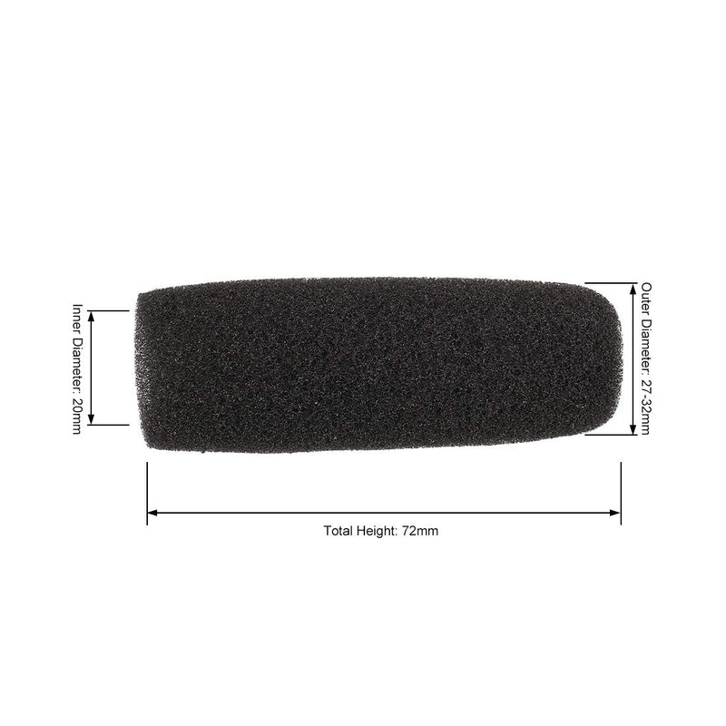 uxcell 5PCS Sponge Foam Mic Cover Conference Microphone Windscreen Shield Protection Black 72mm Long
