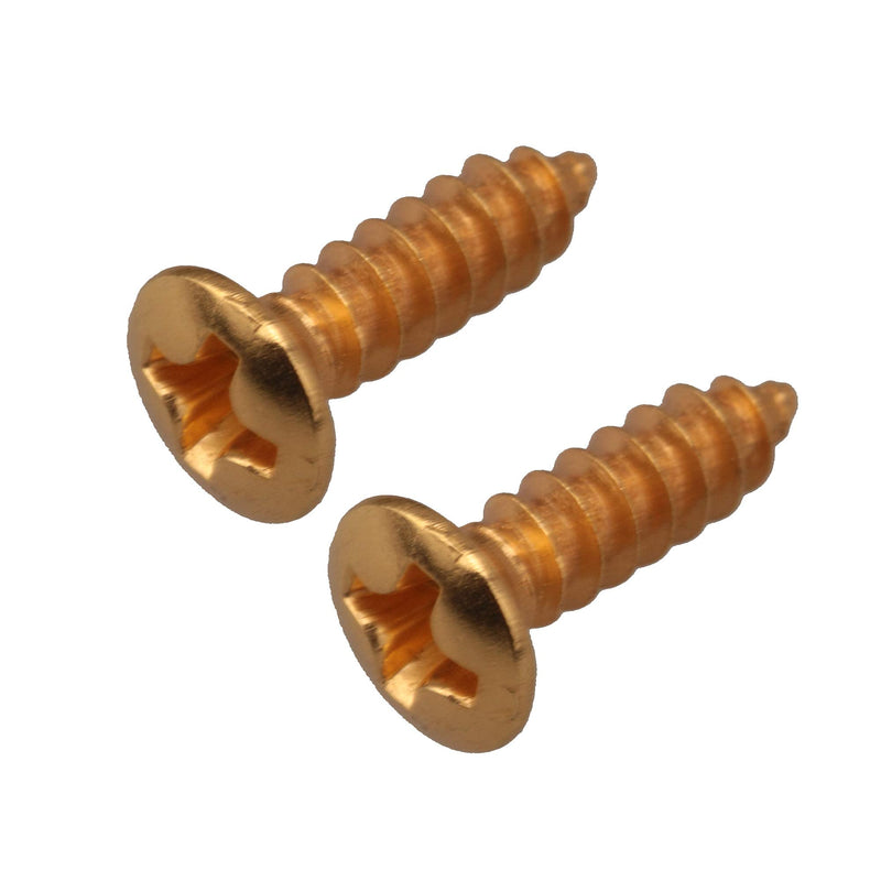 Yibuy Gold Electric Guitar Bass Jack Mounting Screws for Scratchplates Pickguard/Hard Set of 50