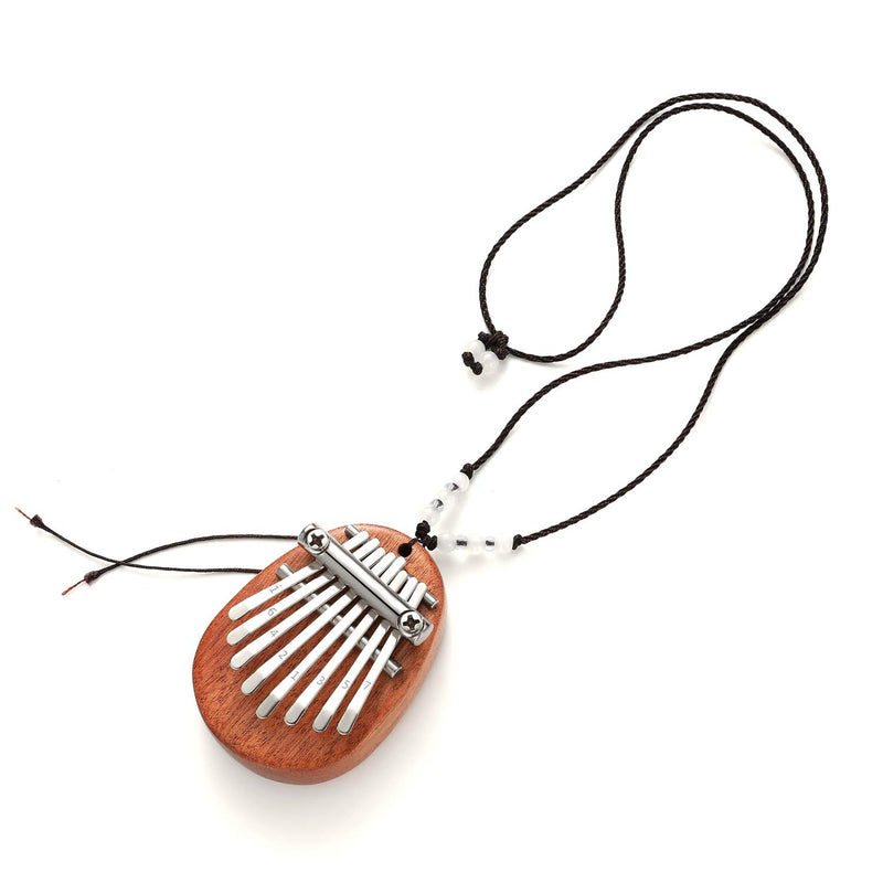 Elejolie Mini Kalimba Thumb Piano 8 Key,Finger Piano Finger Harp Portable Musical Instruments Gift for Kids Adult with Pendant 8key