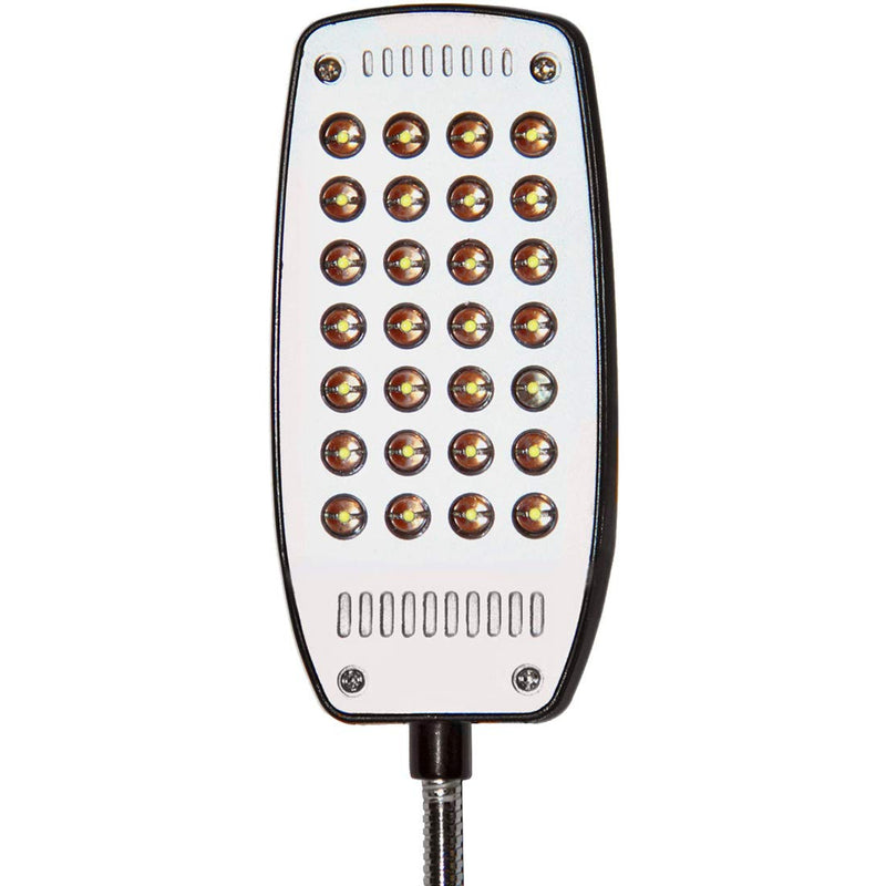 i2 Gear USB Reading Lamp with 28 Bright LED Lights and Flexible Gooseneck for Laptop, Desktop, PC and MAC Computer Keyboard + On / Off Switch (Black)